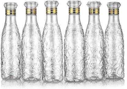 Anzal ZIG-ZAG Pattern Multicolor Drinking Water Bottles 1000 ml Bottle 1000 ml Bottle With Drinking Glass