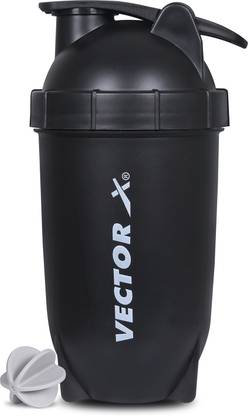 VECTOR X Ignite Pre Workout Protein Mixer Blender Portable Gym Drink Cup with Whisk Ball 600 ml Shaker
