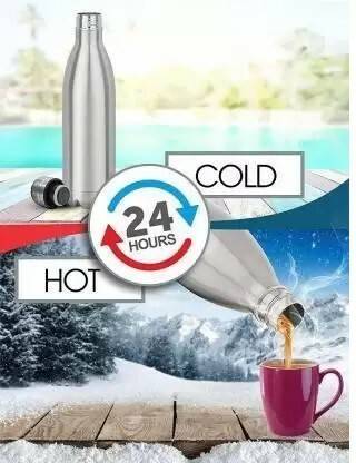 Pack of 1 Thermosteel (1000ml) (24 Hours Hot and Cold Water Bottle) 1000 ml Bottle Steel