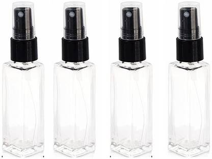 PHARCOS 8ML Mini Square Glass Bottles With Spray For Perfume|Essential Oils|Blends-4pcs 8 ml Bottle