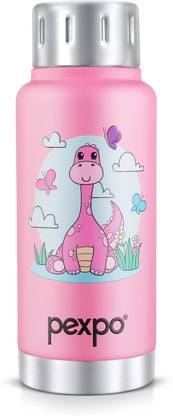 pexpo 12 Hrs Hot & Cold Vacuum Insulated Bottle With Printed Design,Cameo 300 ml Flask