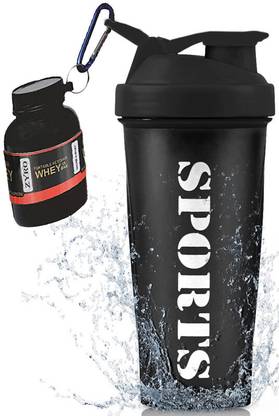 ZYRO Protein Funnel & Sports Gym Shaker Bottle with Stainless Steel Spring Ball 650 ml Shaker