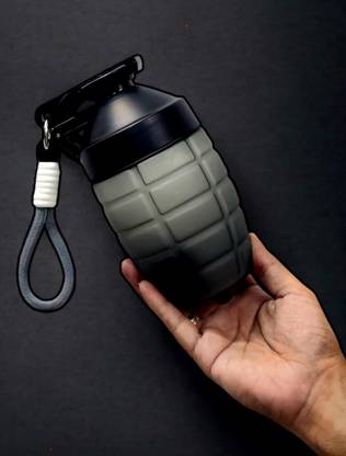 RIANZ Grenade Shape Pre workout Protein Shaker Bottle Blender 600ml 600 ml PET Shaker