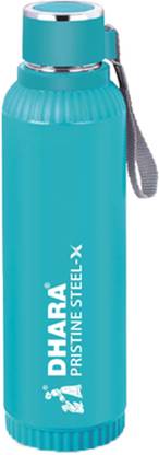 Dhara Stainless Steel Quench 900 Insulated Outer Plastic Inner Steel Water Bottle, Aqua Blue, 700 ml Bottle