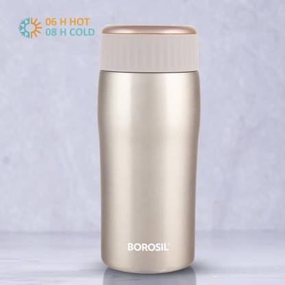 BOROSIL Cosmic Insulated Travel Bottle, 6 Hours Hot and 8 Hours Cold 320 ml Bottle