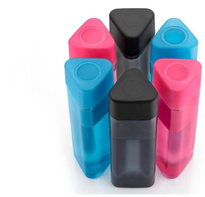 INSIDE EDIT Triangle Shape Plastic Water Bottle With Triangle Cap 1000 ml Plastic Bottle