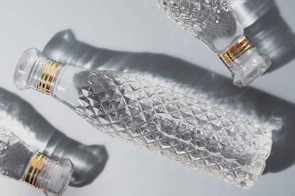 pexton डायमंड डिज़ाइन वॉटर बॉटल्स 1 लीटर, विथ डायमंड कैप BPA फ्री वॉटर बॉटल 1000 ml बॉटल