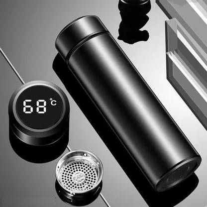 PRINCETELEOM Water Bottle with LED Temperature Display Smart Vacuum Insulated 1000 ml Bottle