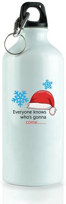 DOGAR ESSENTIALS Santa's Arrival: Uniquely Printed Sipper BottleGift For Boys Girls 600 ml Bottle