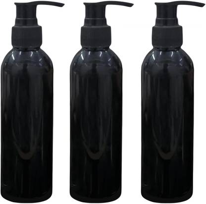 Naturegoon Empty Plastic Multi Purpose Black Pump Bottle 200 ml Bottle