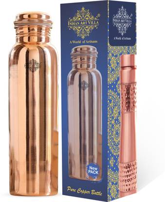 IndianArtVilla Pure Copper water Bottle,Leak Proof Joint Free 1000 ml Bottle