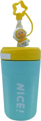 SANJARY 450 ml Steel Bottle With Drinking Glass