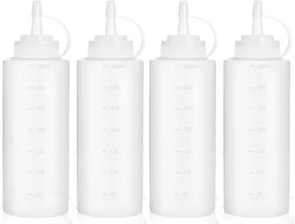 Hospitality Condiment Sauce Bottles with Twist On Cap Lids Bottle Dispenser Squeeze 450 ml Bottle