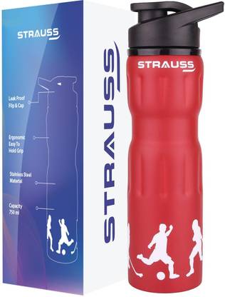 Strauss स्टेनलेस स्टील पानी की बोतल | जिम शेकर बोतल | सिपर बोतल | जिम की बोतल 750 ml सिपर