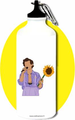 craft maniacs HARRY STYLES SUNFLOWER 600 ML SIPPER BOTTLE FOR STYLES LOVERS 600 ml Sipper