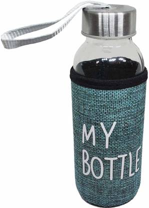 KDZONE Glass Water Bottle With Cover, 300ml, Set of 1 300 ml Bottle