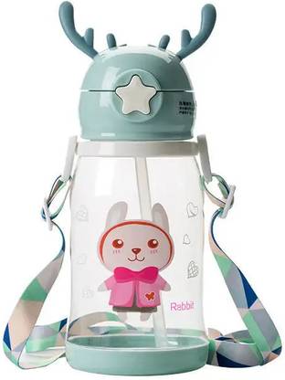 Jesal Rabbit Kids School water Bottle for girls and boys With Strap 600ml Water Bottle 600 ml Bottle