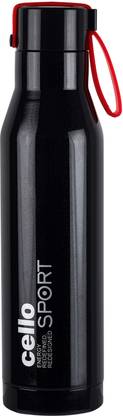 cello Maestro 18/8 Stainless Steel Stainless Steel Water Bottle, 750ml, Black 750 ml Flask