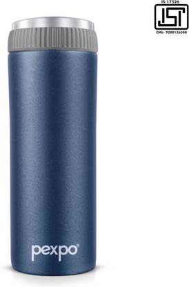 pexpo Vacuum Insulated Water Bottle, Stainless Steel Hot & Cold, Crypto 430 ml Flask