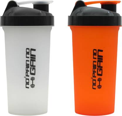 LAZYwindow Sporty Plastic GYM Shaker | Protein Shaker with Blender Ball | BPA-Free 700 ml Shaker