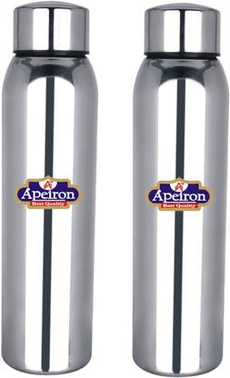 Apeiron Stainless Steel jointless Fridge Water Bottle Silver 930 ml Bottle
