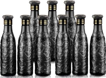 Anzal ZIG-ZAG Pattern Multicolor Drinking Water Bottles 1000 ml Bottle 1000 ml Bottle With Drinking Glass