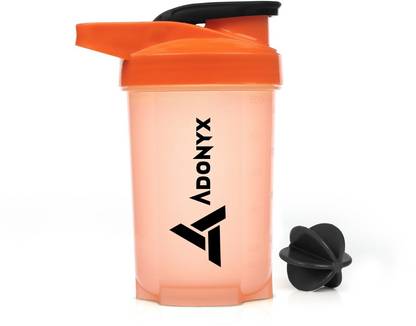 ADONYX Shaker Bottle with Whisk Ball_Gym 500 ml Shaker