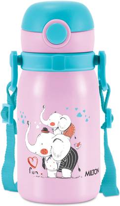 MILTON Companion 300 Insulated One Click Open Flip Lid Water Bottle 275 ml with Straw 275 ml Bottle