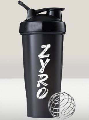 ZYRO Protein Gym Shaker with Stainless Steel Mixer Ball for Protein Shakes 650 ml Shaker