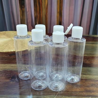 The GreeK 200ml Squeeze Bottle with Flip Top Cap, Empty BPA-Free, Bottle, Set of 6 200 ml Bottle