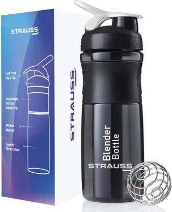 Strauss Blender Protein Shaker for Gym | BPA Free & Leakproof | Sipper 760 ml Shaker