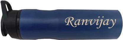 savri Personalized Matte Blue1 Stainless Steel Water Bottle with Name Engraved On It 750 ml Bottle