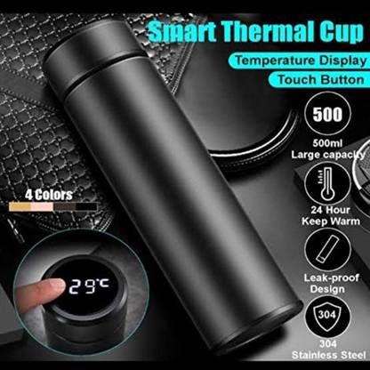 JK Sales Good Cool Double Wall LED Indicator Display Temperature Water Bottle 500 ml Bottle