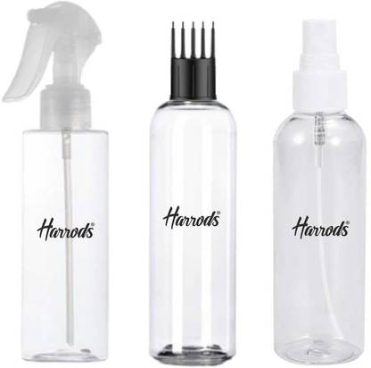 HARRODS Empty Bottles for Hair Application | 1 Applicator, 1 Mist Spray, Trigger Spray 200 ml Spray Bottle