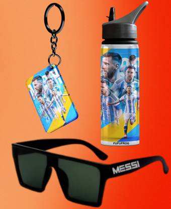 Fufufrog Lionel Messi Printed 750 ml Sipper Water Bottle , Sunglass & Keychain Combo 750 ml Bottle