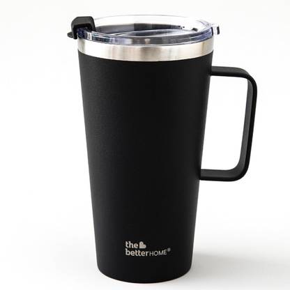 The Better Home Insulated Coffee Mug with Lid & Handle (450ml) |Easy to Carry Coffee Travel Mug 450 ml Flask