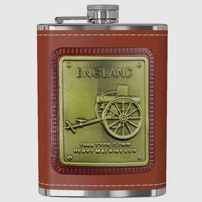 Protos India.Net Brown Pattern Drinking Pocket Size Hip Flask Vintage Gift for Father's Day 236 ml Bottle