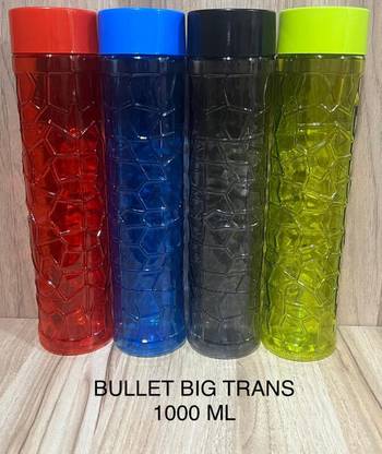 AJISHA Bullet Big Trans Water Bottle 1000ml For Fridge|BPA Free|100% Leak Proof 1000 ml Bottle