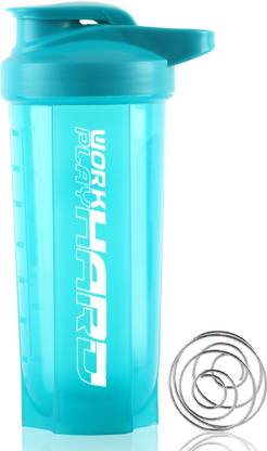 ZYRO Work Hard Protein Gym Sipper Bottle with Stainless Steel Spring Ball 700 ml Shaker