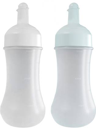 pepplo Plastic Squeeze Condiment Bottles for For Sauce,Ketchup,BBQ(Multi,Set of 2) 350 ml Flask