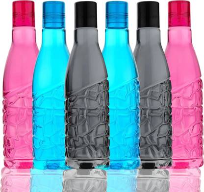 CONQUER Zigzag Design Stylish Water Bottle Set for Home Office School Fridge 1000 ml Bottle