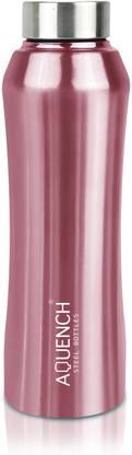 AQUENCH Rush 1L Stainless Steel Metallic Pink Coloured Water Bottles 1000 ml Bottle