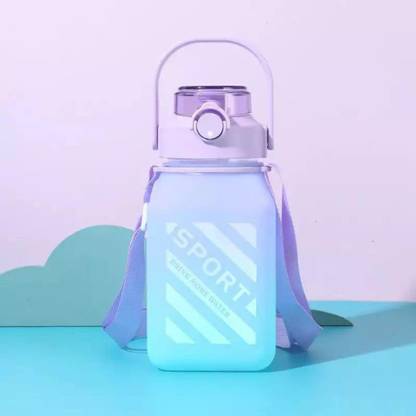 DZOVAG 1.5 L WATER BOTTLE with Straw for Office, Sports, Gym, School, Camping, Travel 1500 ml Plastic Bottle