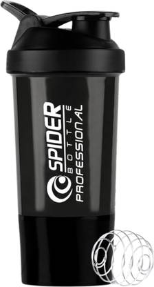 ZYRO Spider Gym bottle with Stainless Steel Mixer Ball & 1 Containers for Protein 500 ml Shaker