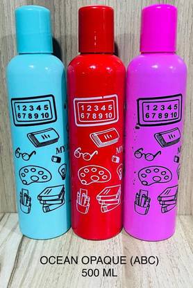 AJISHA Ocean Opaque (Abc) 500ml Water Bottle For Fridge|BPA Free|100% Leak Proof 500 ml Bottle