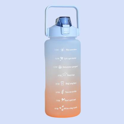 Virtuous 2 Liter Water Bottles with Removable Straw BPA Free Leakproof Water Bottle 2000 ml Bottle
