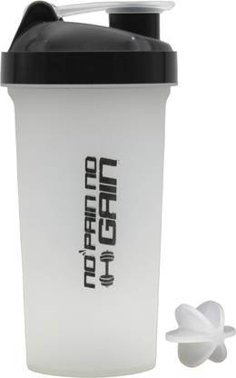 LAZYwindow Sporty Plastic GYM Shaker | Protein Shaker with Blender Ball | BPA-Free 700 ml Shaker