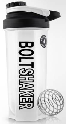 ZYRO Bolt Gym Sipper Bottle with Stainless Steel Mixer Ball for Lump Free Shakes 700 ml Shaker