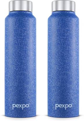 pexpo 1000 ml फ्रिज और रेफ्रिजरेटर स्टेनलेस स्टील पानी की बोतल, क्रोमो 950 ml बॉटल