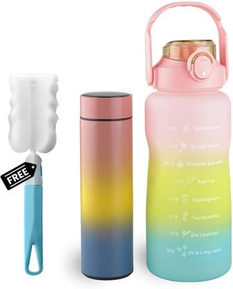 Kreme 2 Ltr Sipper Water Bottle With 500ml LED Temperature Display Water Bottle 2500 ml Bottle